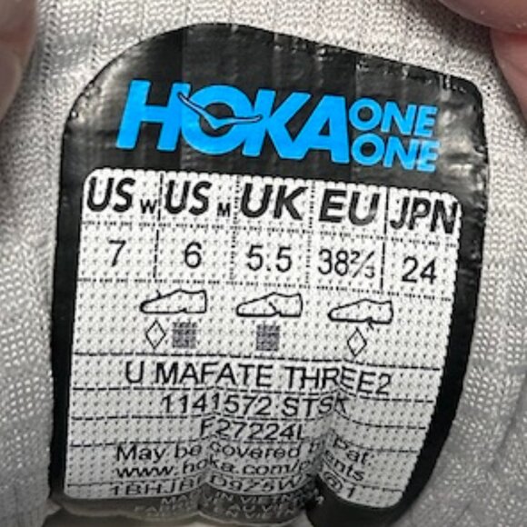 Hoka One One Mafate Three2 Unisex Trail Running Sneakers Men's 6/Women's 7 - Picture 15 of 15
